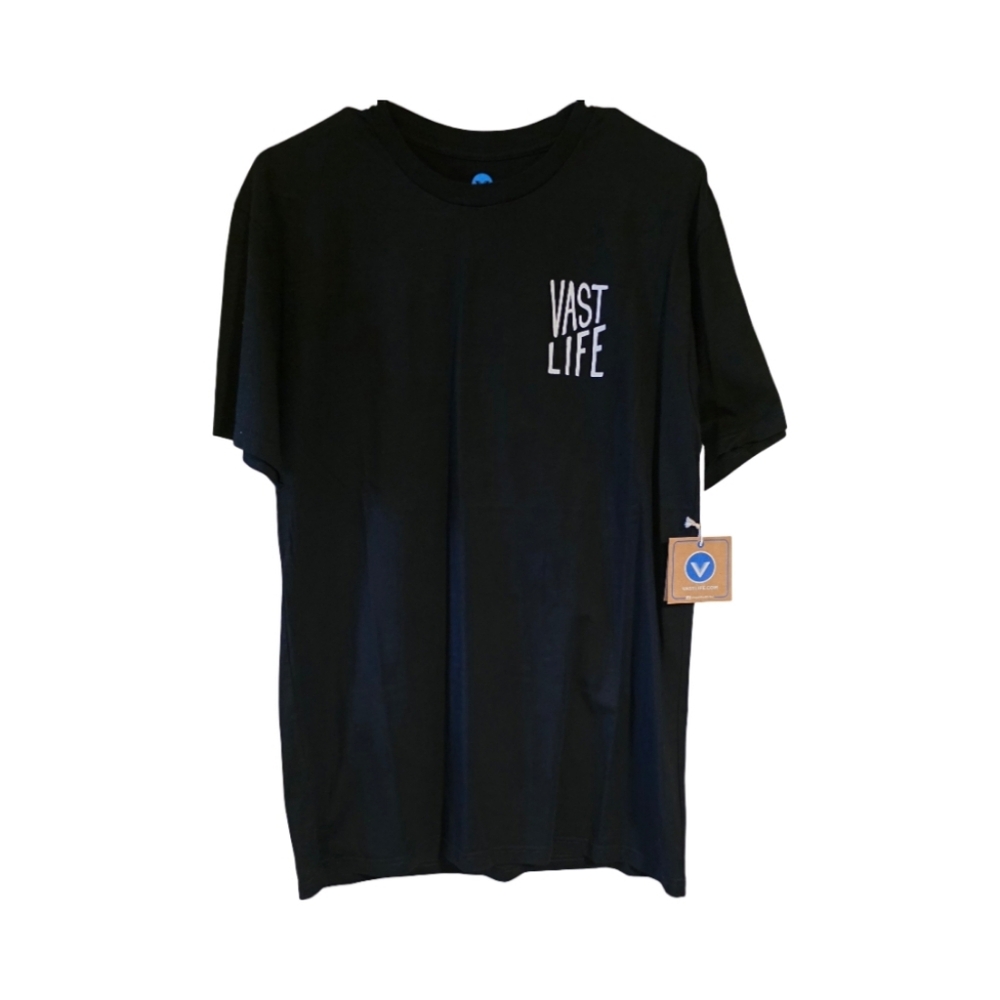 Vast Life Men's T-shirt³ Size Medium NWT Black/Neon Yellow